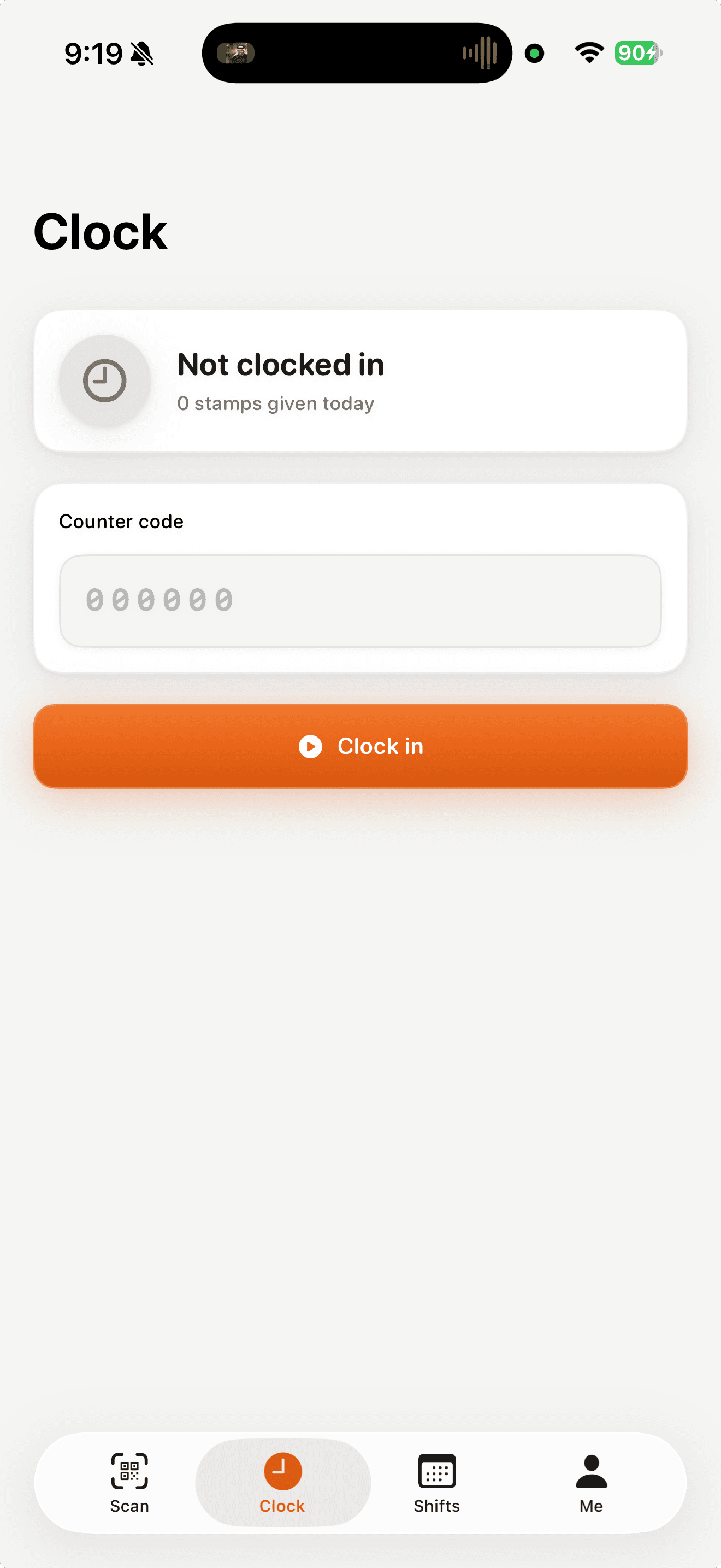 Staff scanner — ZUBUN app